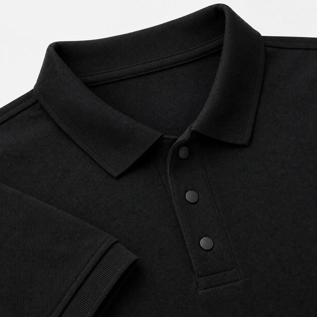 Midnight Black Polo T-Shirt for Men – Half Sleeve