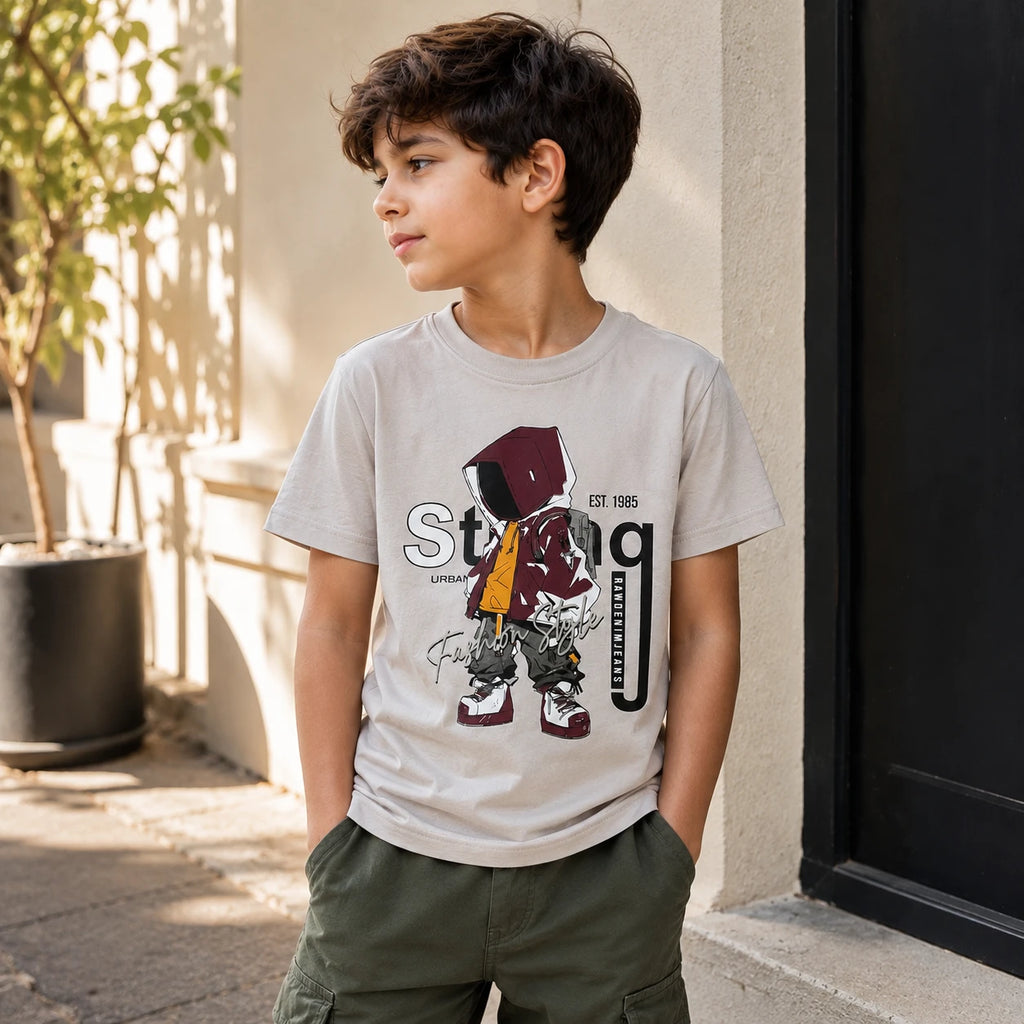 Urban Fashion Street Style Graphic Kids T-Shirt for Boys