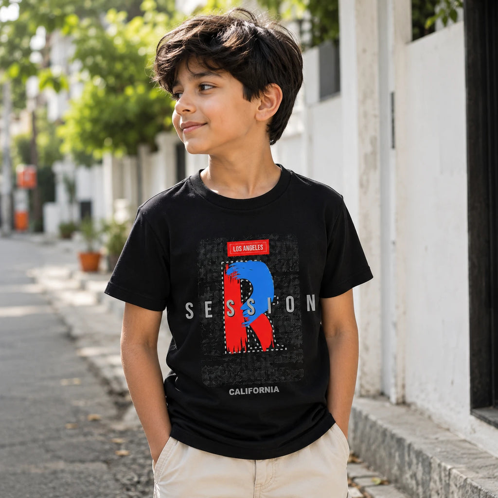 R Session California Graphic Kids T-Shirt for Boys
