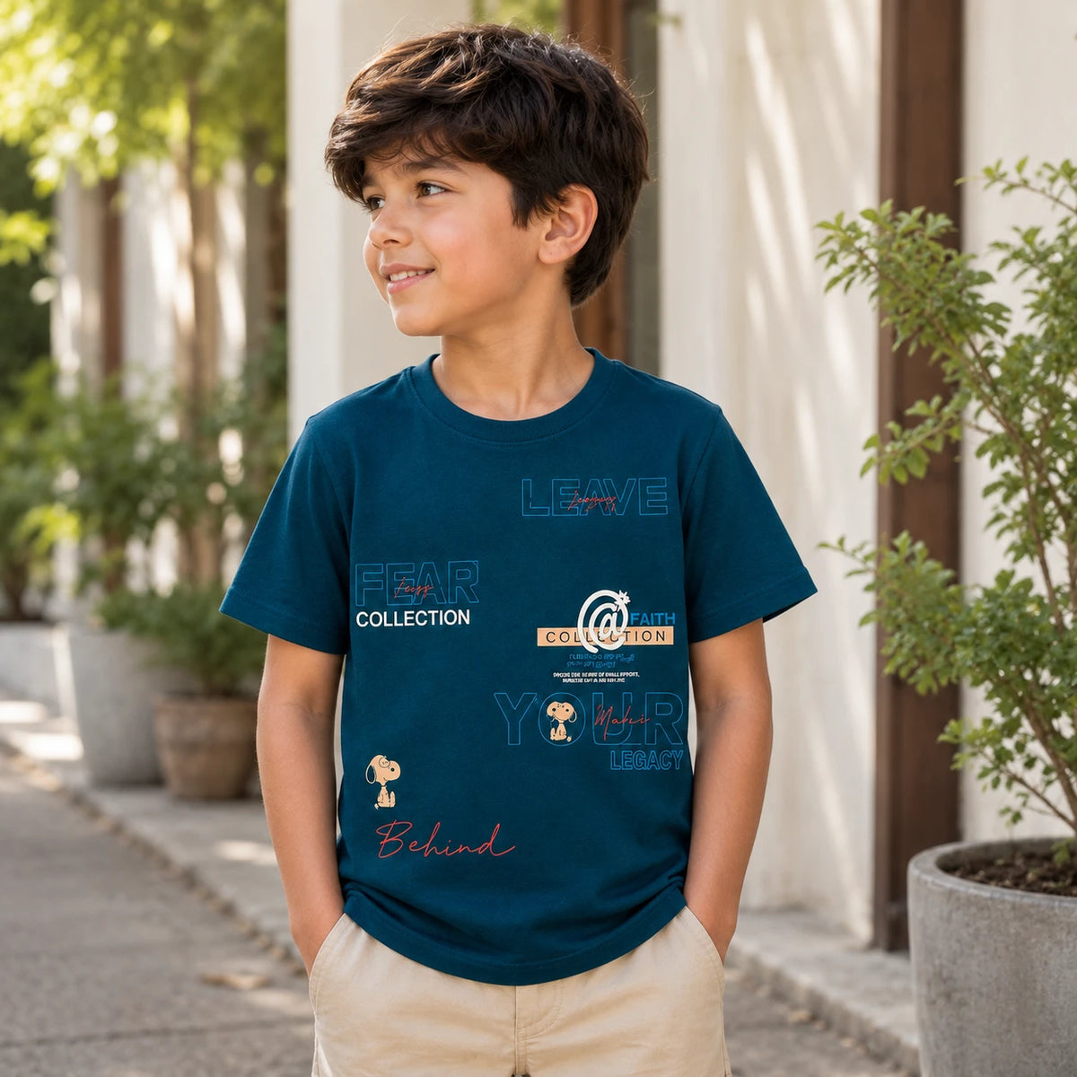 Leave Fear Build Your Legacy Graphic Kids T-Shirt for Boys