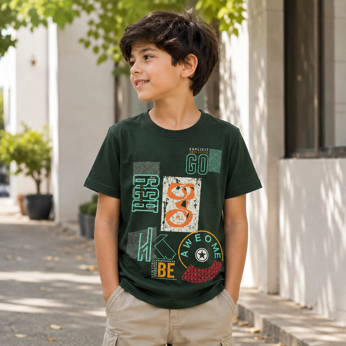 GO Awesome Graphic Kids T-Shirt for Boys