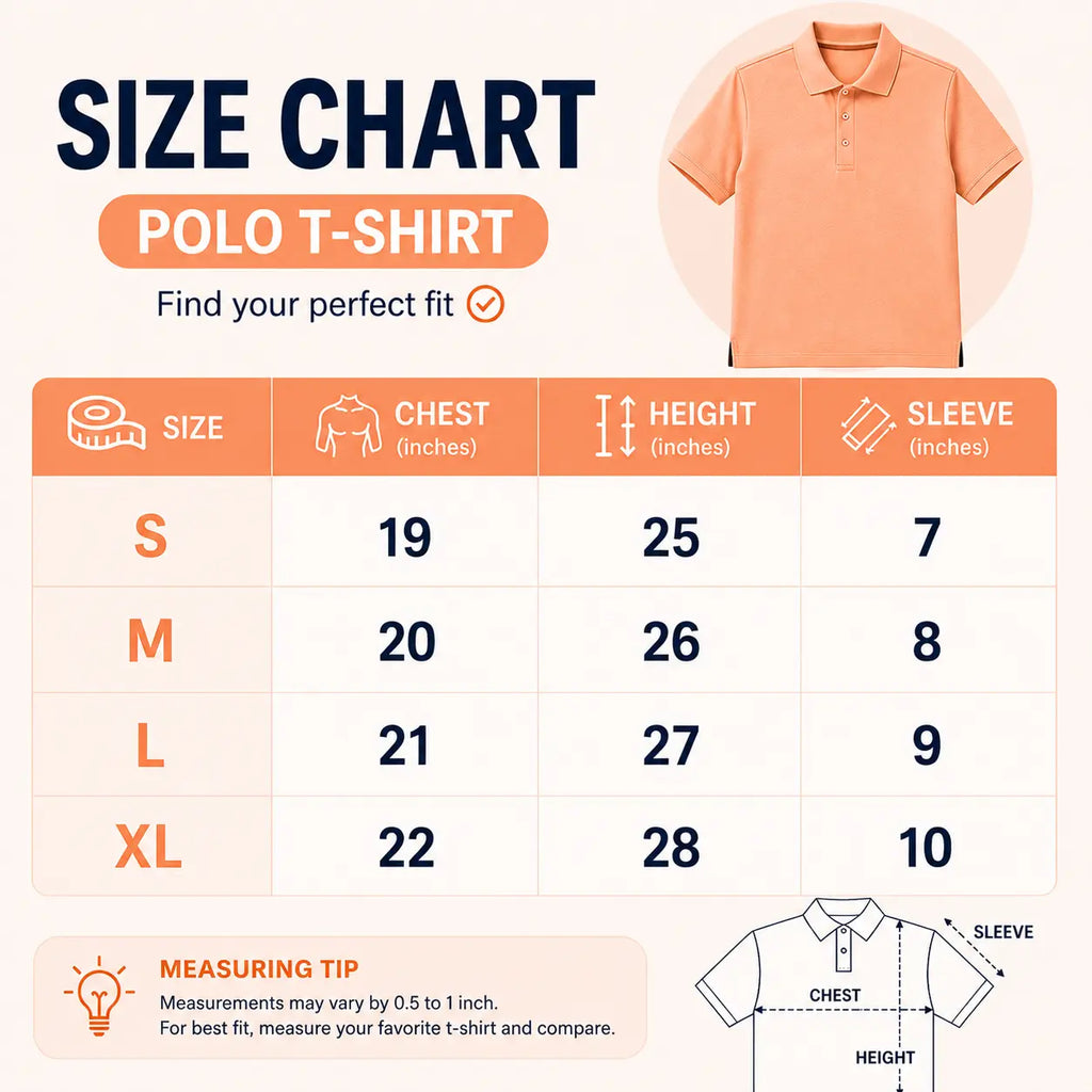 Peach Blush Polo T-Shirt for Men