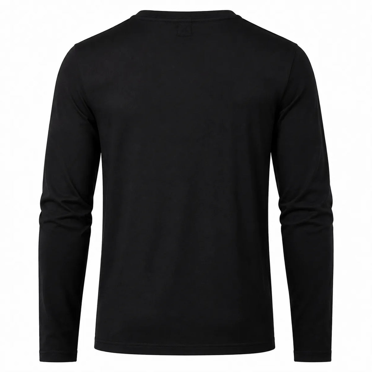 Midnight Black Henley T-Shirt for Men