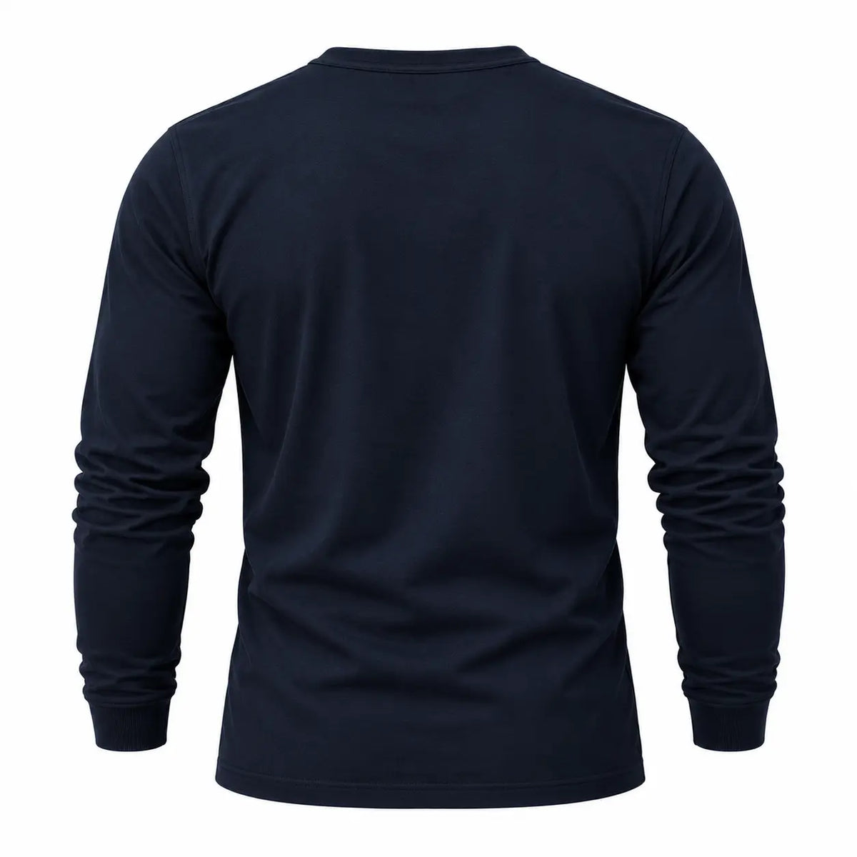 Midnight Navy Blue Henley T-Shirt for Men