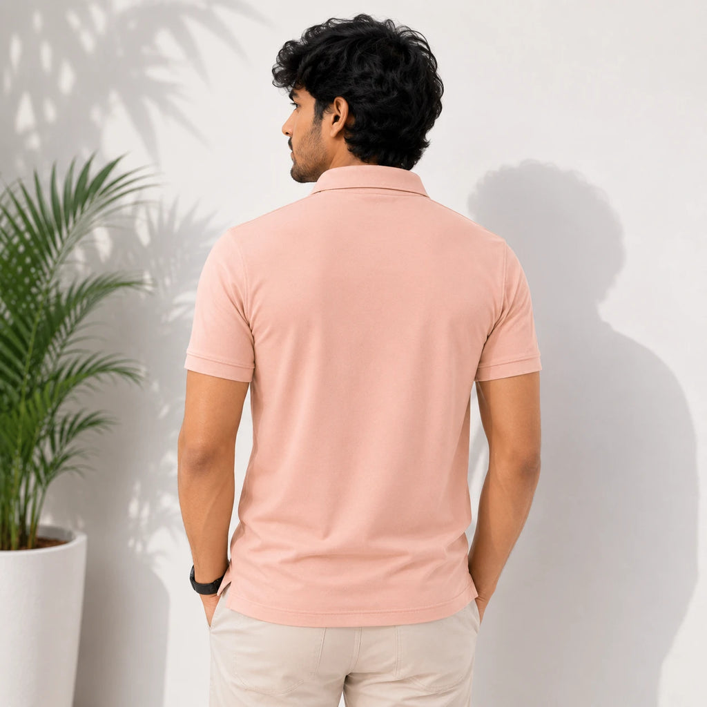 Peach Blush Polo T-Shirt for Men